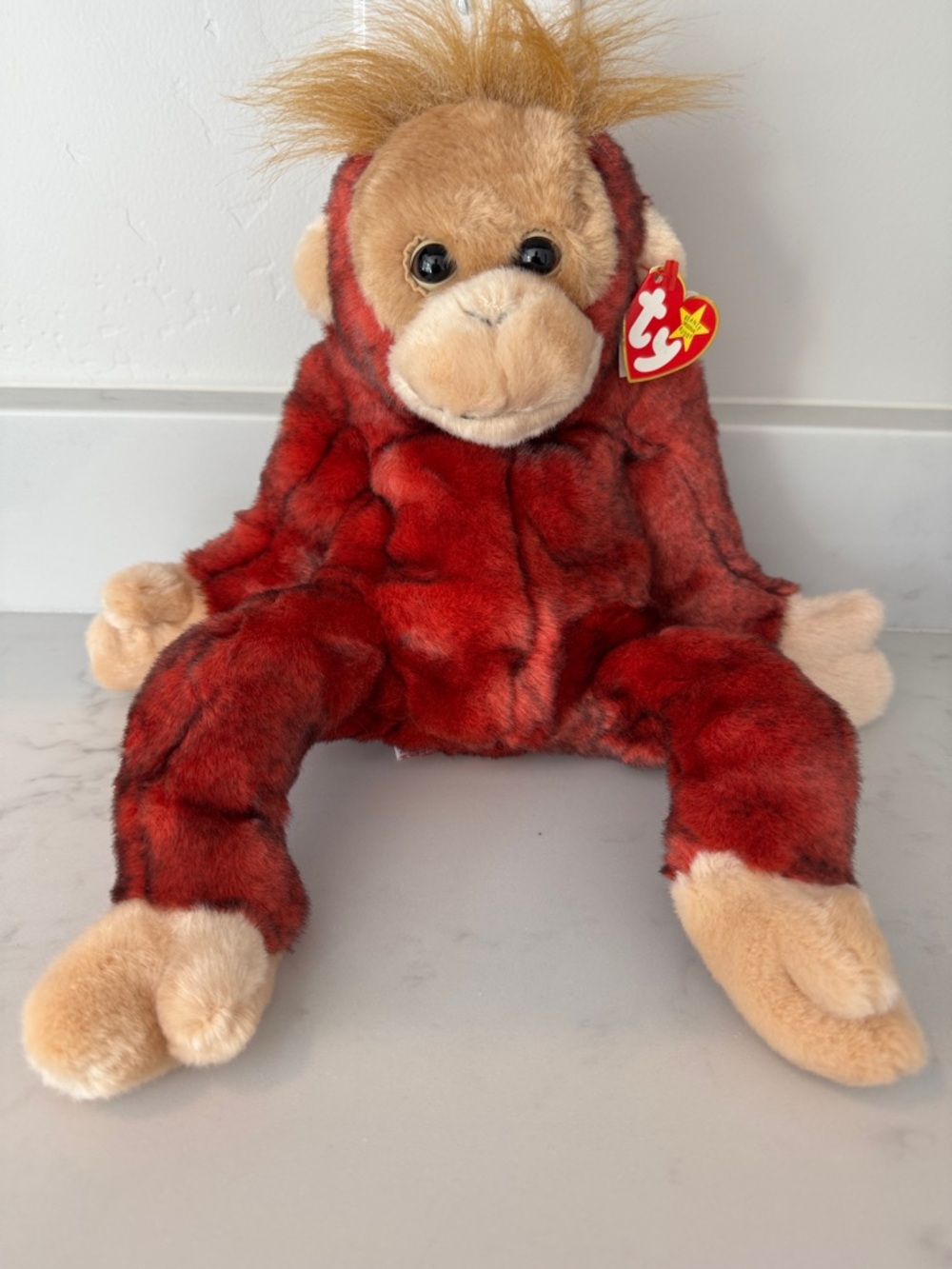 Ty Beanie Baby Schweetheart Plush Monkey. 1999 edition. New with Tags NWT.